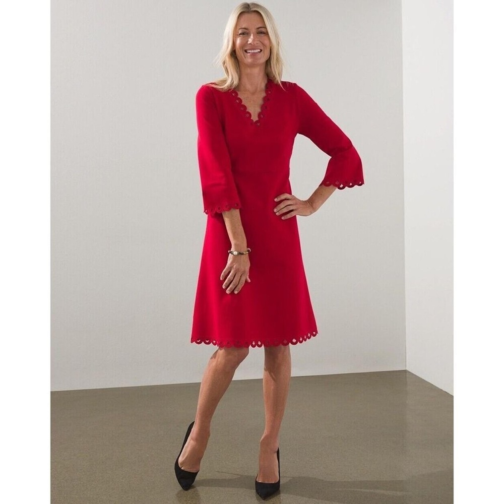 Chico's “Wild Poppy” Red Dress
